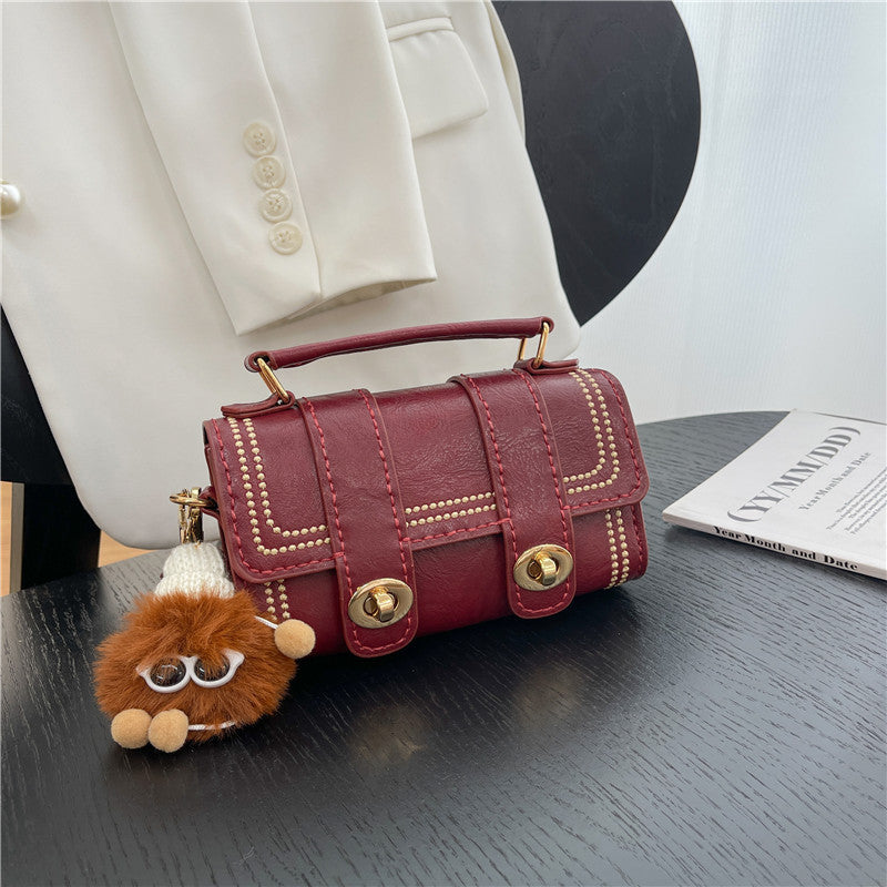 Vintage Handmade Woven Bag Women's Autumn and Winter Homemade diy Material Bag Shoulder Crossbody Bag for Girlfriend