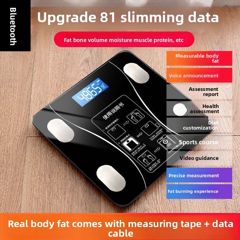 Smart Precision Bluetooth Rechargeable Mini Professional Home Body Weight Scale