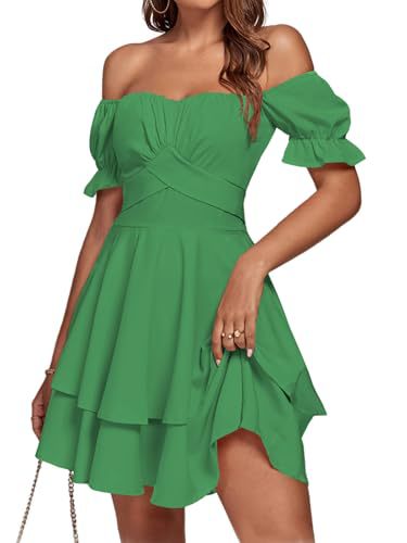 Off-Shoulder Lace-Up Ruffle Formal Gown