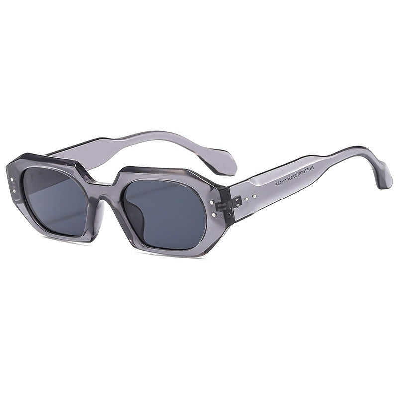 Personalized small-framed rice-nail sunglasses