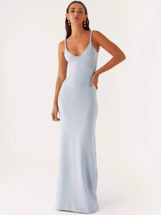 Elegant Silk Camisole Mid-Length Dress