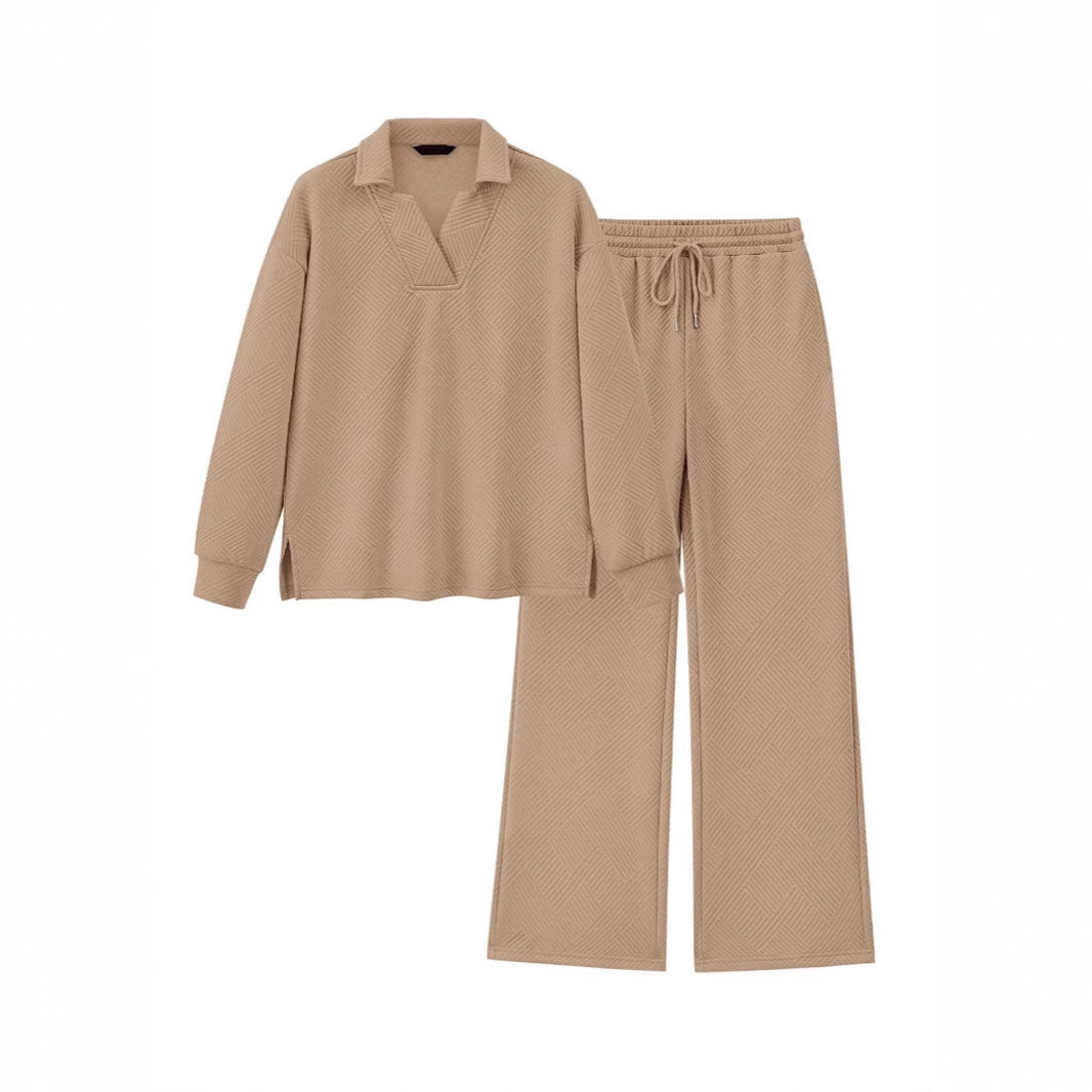 Casual Long-Sleeve Sweatshirt and Pants