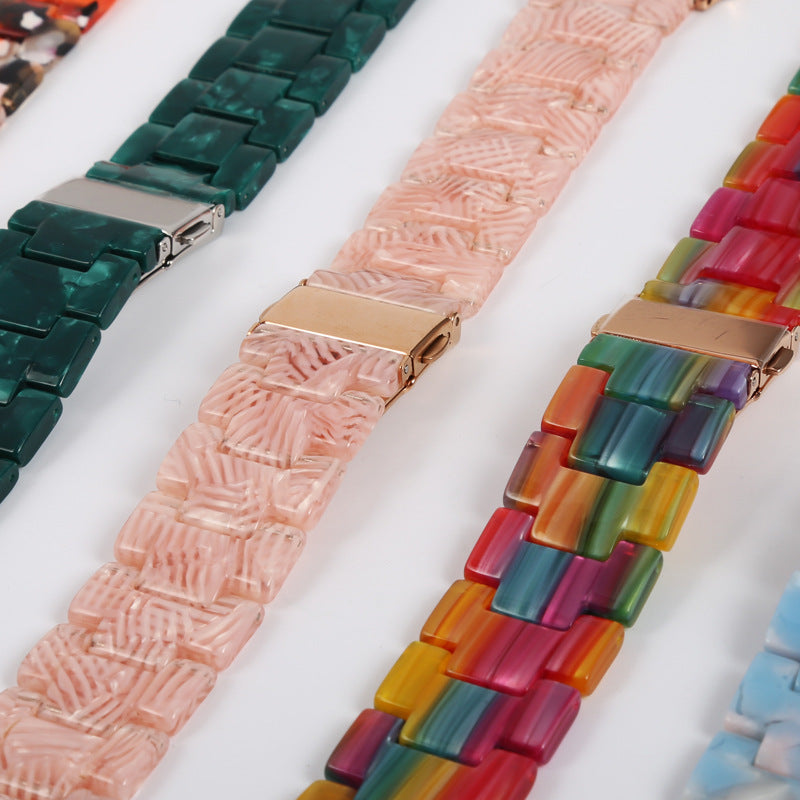 Ceramic resin watch strap