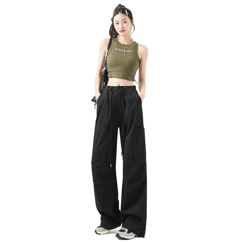 Quick-Drying High Waist Wide Leg Sport Pants
