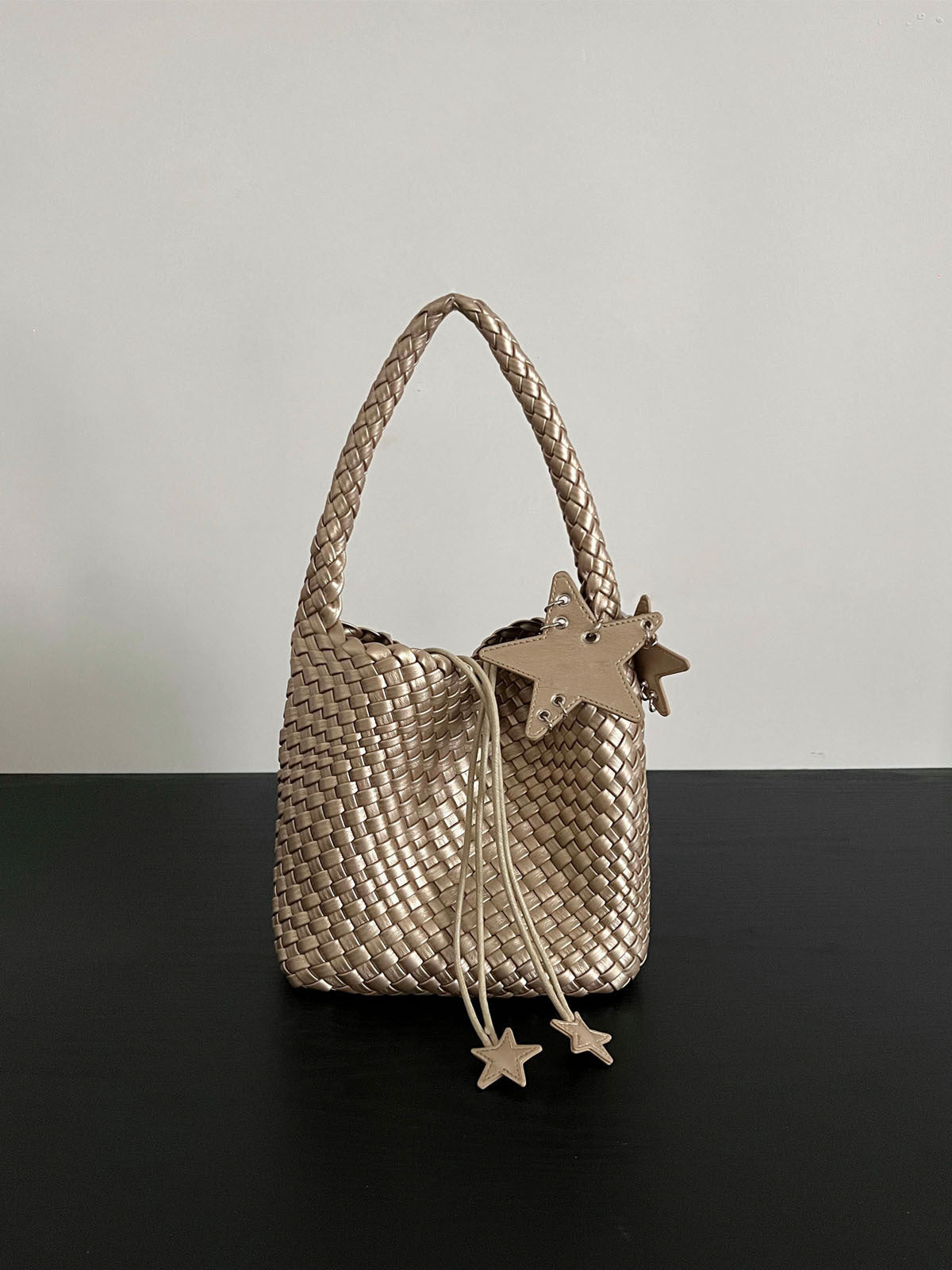 Handwoven PU Tote Bag for Women