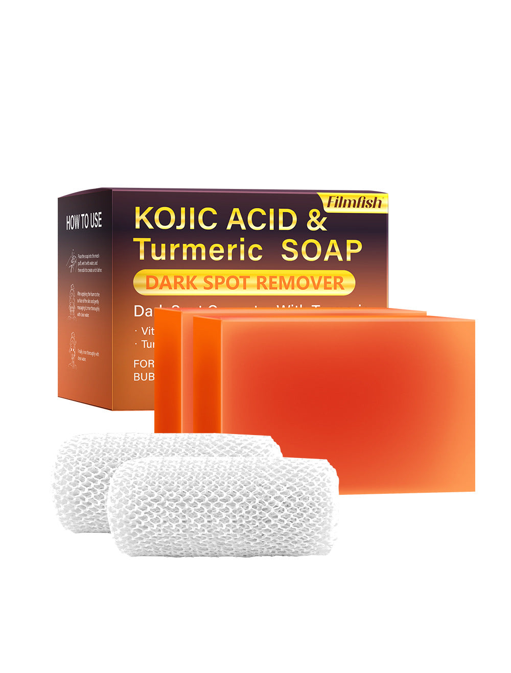 Lemon turmeric Kojic acid soap Brightening Soap Black Spot Remover Granular soap