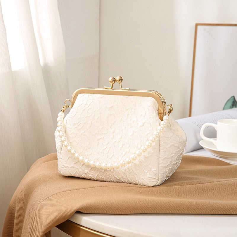 Pleated shell bag crossbody bag