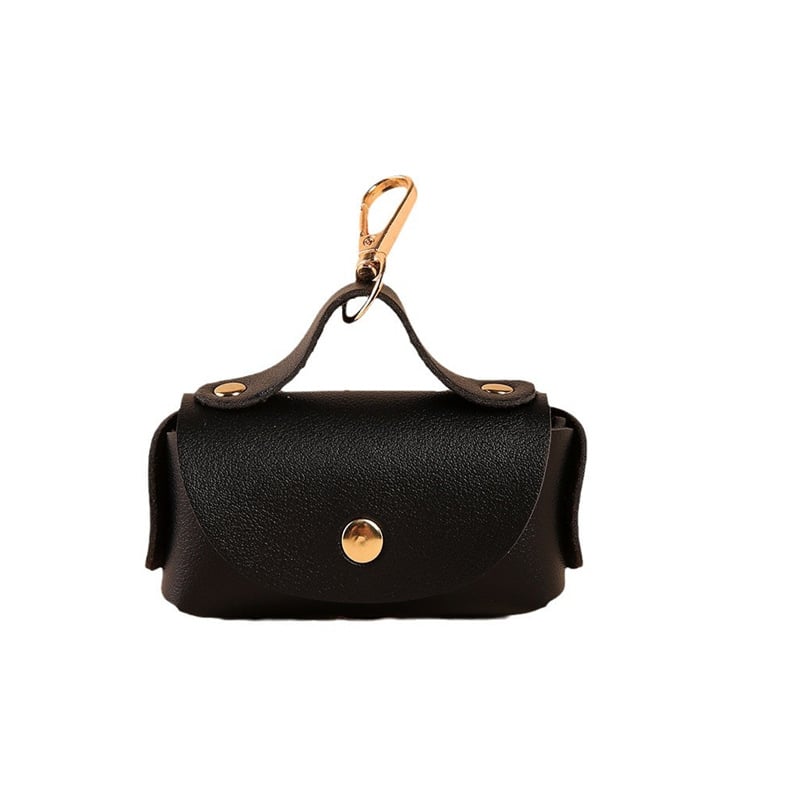 Leather Portable Pet Poop Bag Dispenser Multicolor Dog Poop Bag Storage Bag