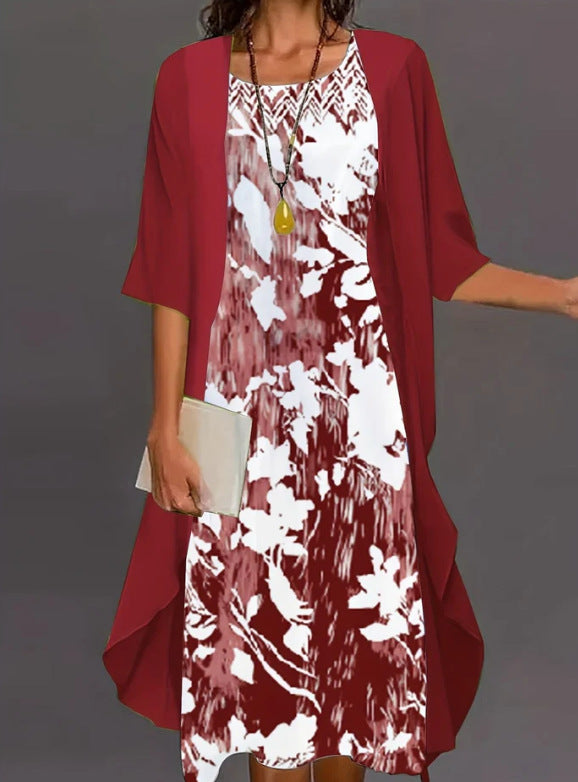 Two-piece chiffon dress set