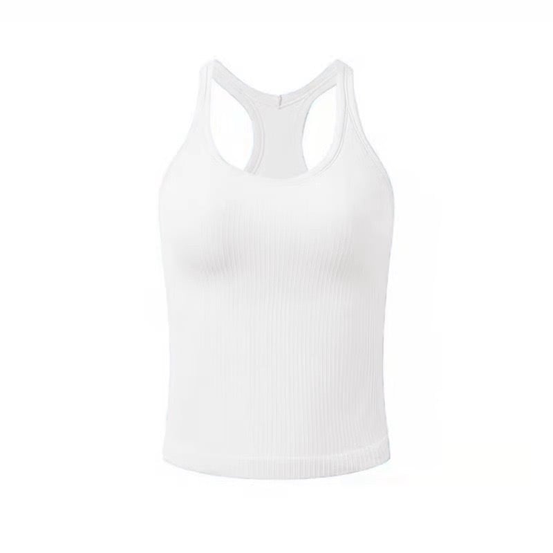 Padded Sports Bra Top - All-Purpose Sleeveless Fitness Shirt