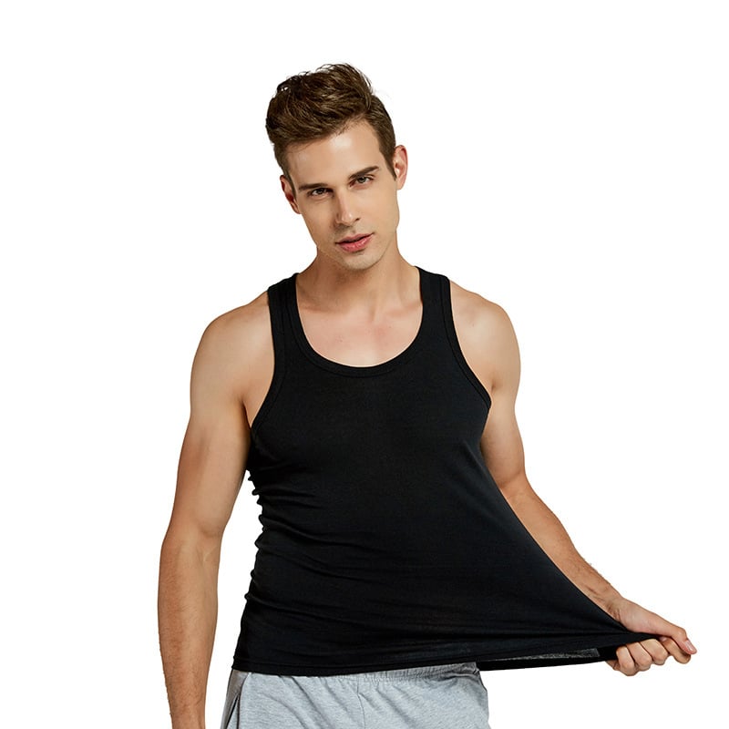 Men's Cotton Vest Sports Hurdle plus size Men's Inner Wear Cotton Youth Summer Base Fitness Tight Sleeveless