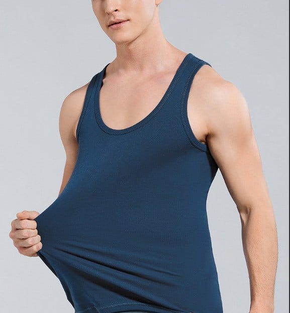 Men's Cotton Vest Sports Hurdle plus size Men's Inner Wear Cotton Youth Summer Base Fitness Tight Sleeveless