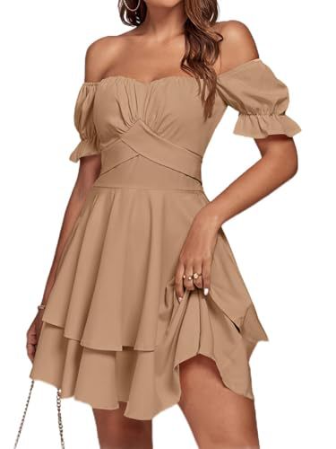 Off-Shoulder Lace-Up Ruffle Formal Gown