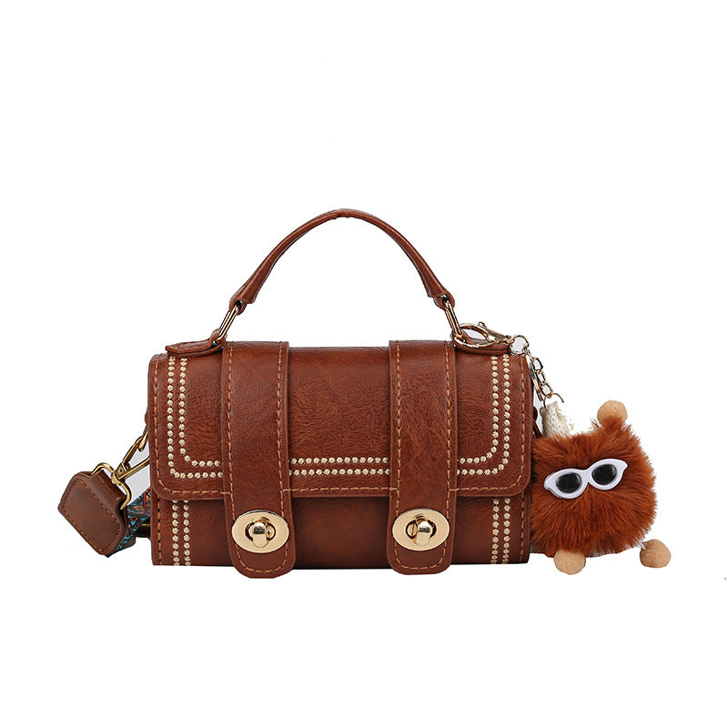 Vintage Handmade Woven Bag Women's Autumn and Winter Homemade diy Material Bag Shoulder Crossbody Bag for Girlfriend