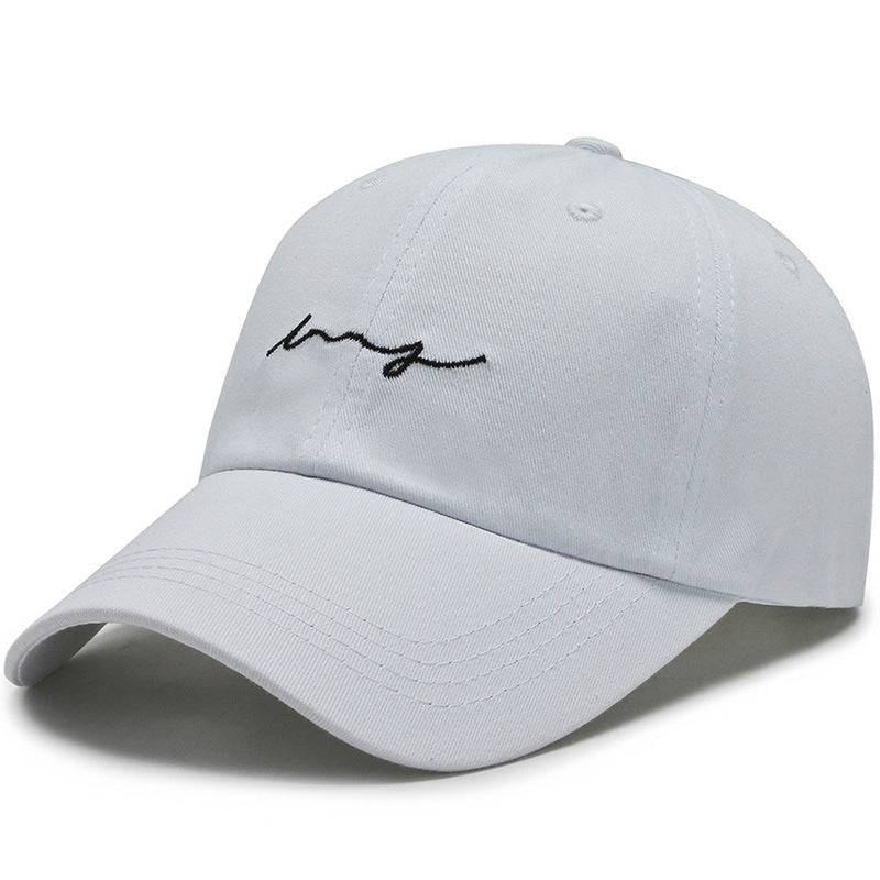 Korean style embroidered baseball cap for men and women