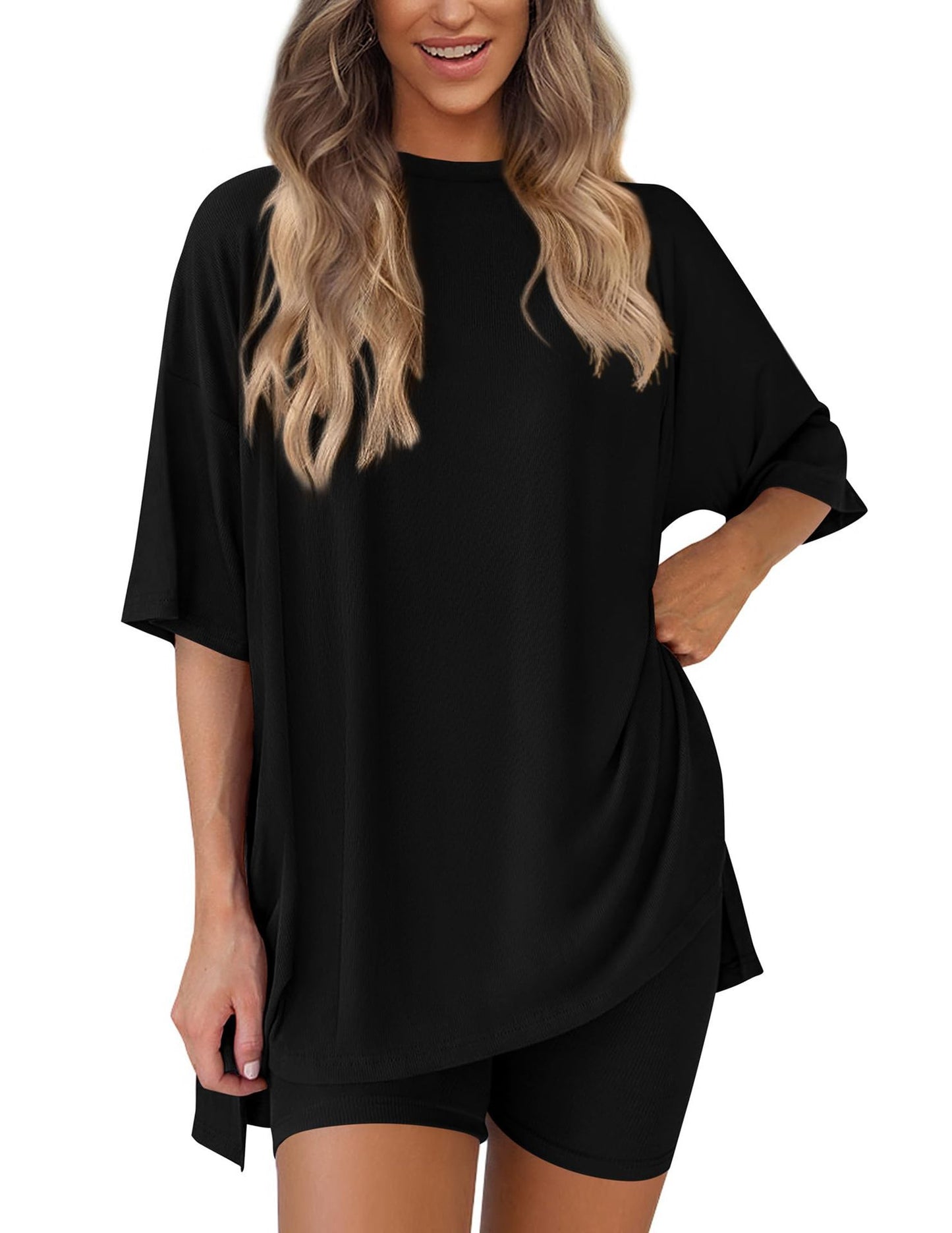 solid color loose pajamas women's clothing