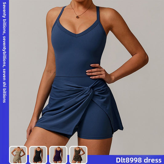 Tennis Dress with Anti-Exposure Design