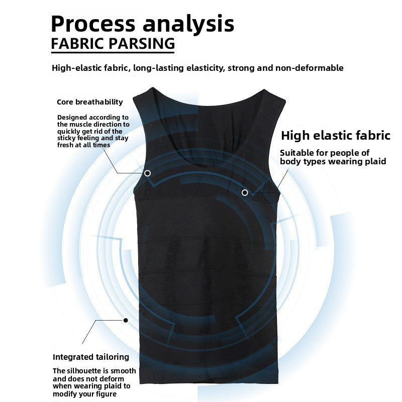 Breathable corset men's shaping garment