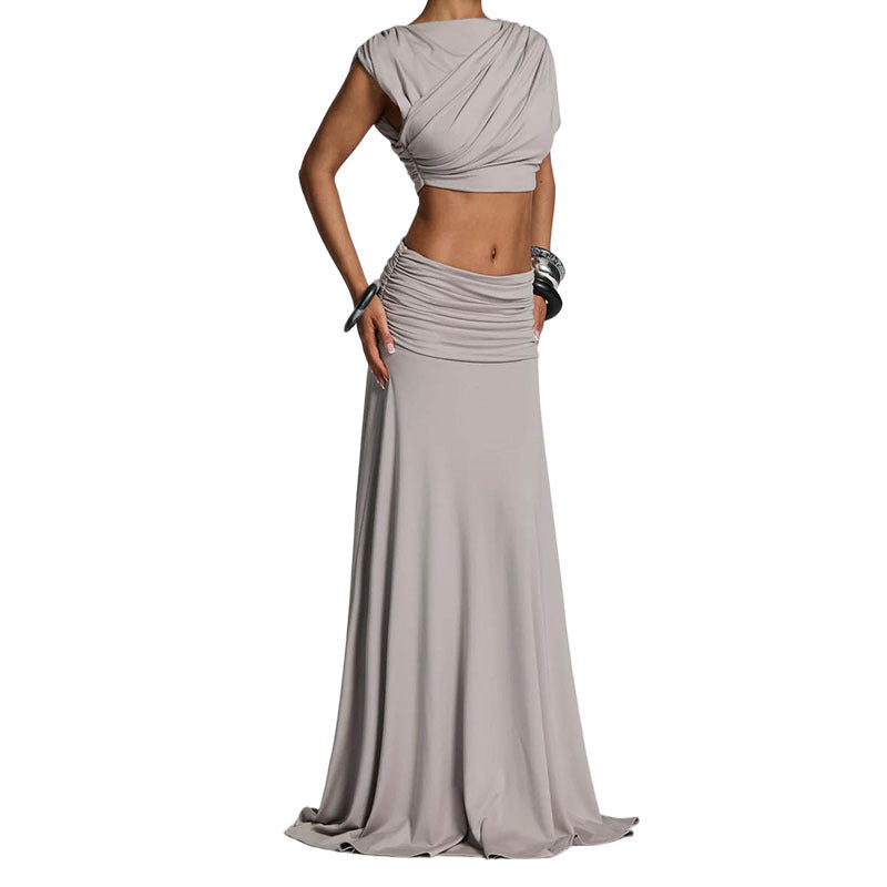 Relaxed Elegant Sleeveless Skirt Suit