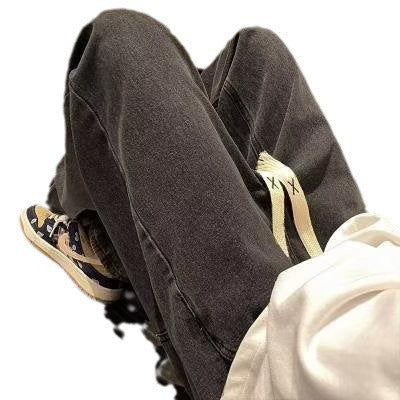 Vintage Men's Jeans Straight Loose Casual Trousers