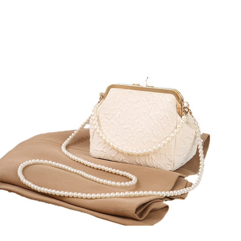 Pleated shell bag crossbody bag