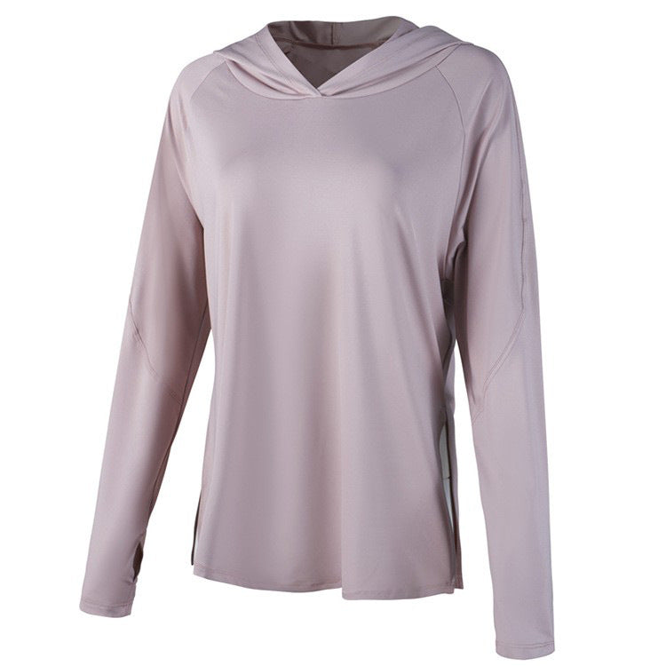 Hooded Long Sleeve Workout Top for Women