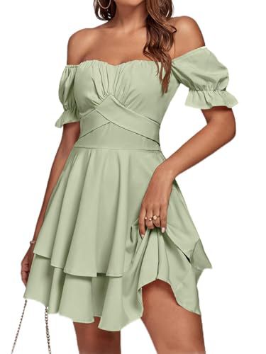 Off-Shoulder Lace-Up Ruffle Formal Gown
