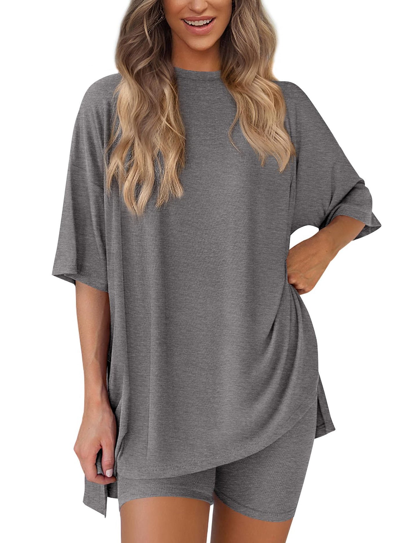 solid color loose pajamas women's clothing