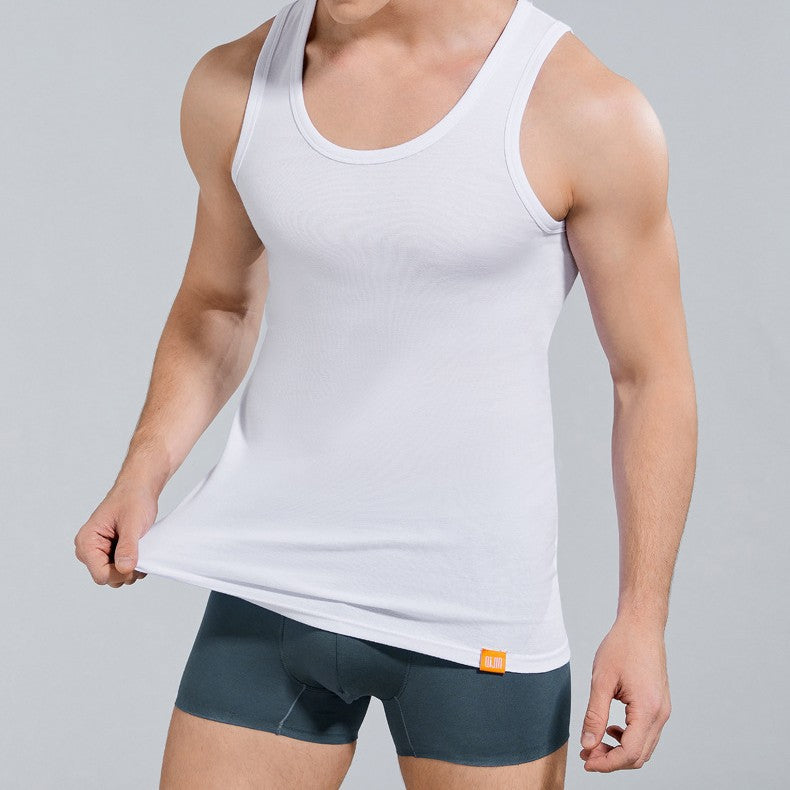 Men's Cotton Vest Sports Hurdle plus size Men's Inner Wear Cotton Youth Summer Base Fitness Tight Sleeveless