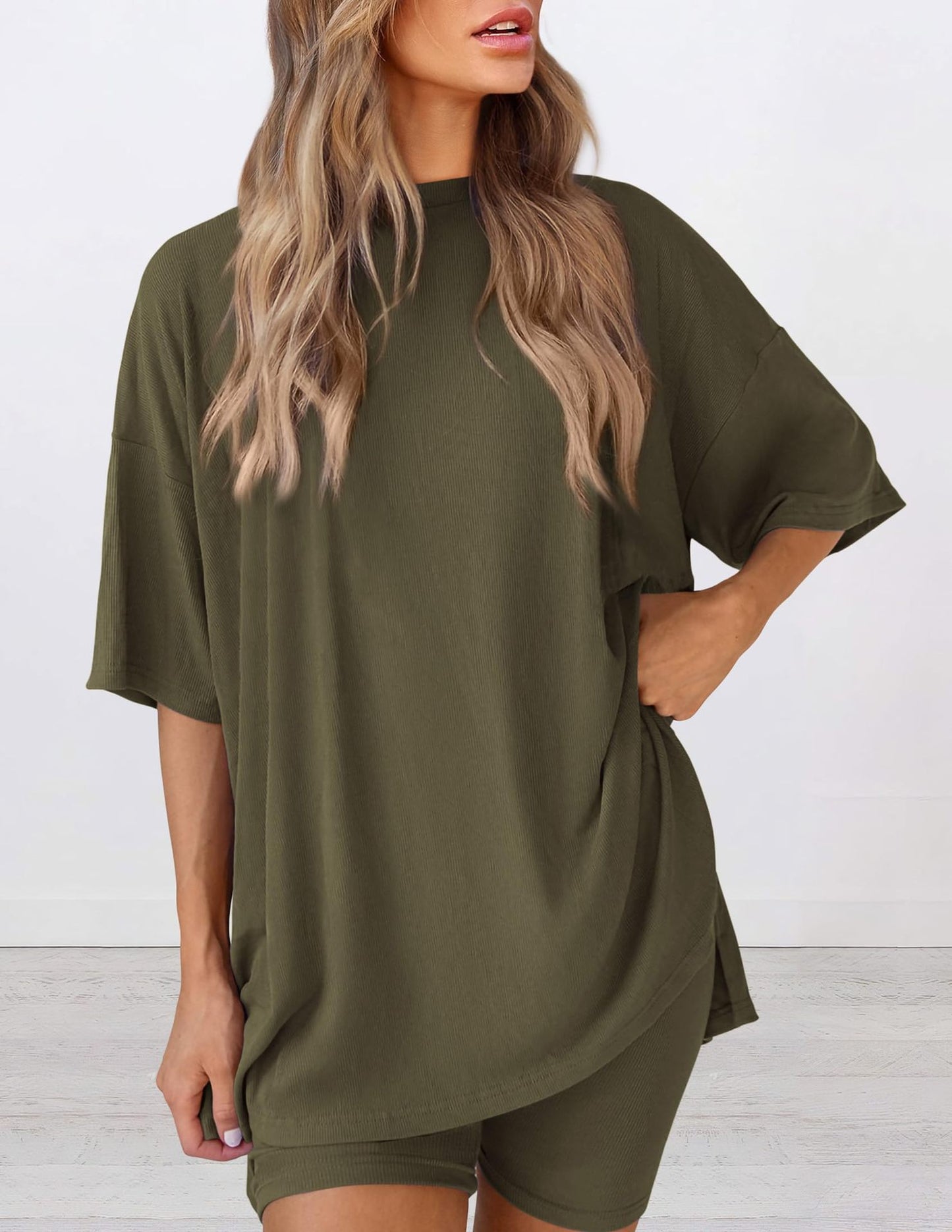 solid color loose pajamas women's clothing