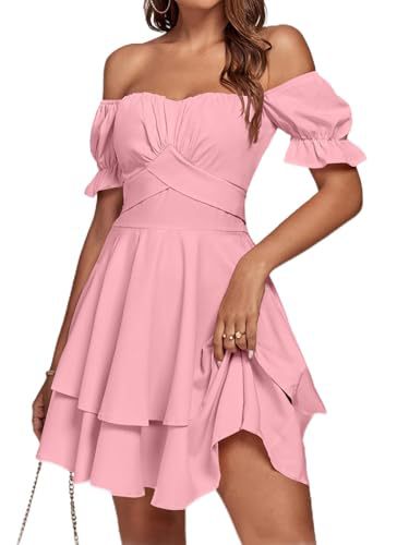 Off-Shoulder Lace-Up Ruffle Formal Gown
