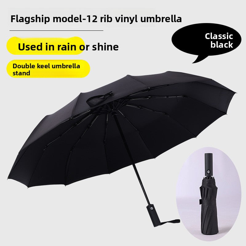 Folding Automatic Sunny and Rainy Dual-use Sun Umbrella