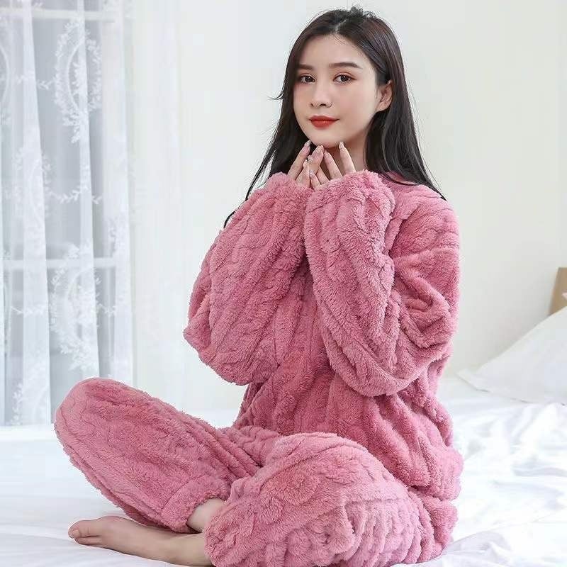 Coral Velvet Pajamas