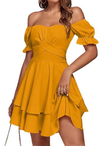 Off-Shoulder Lace-Up Ruffle Formal Gown