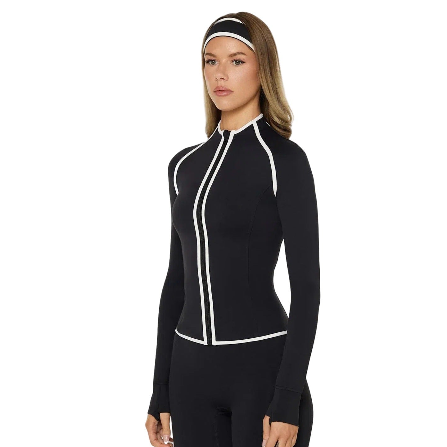 Womens Yoga Jacket Set with Trousers and Bra