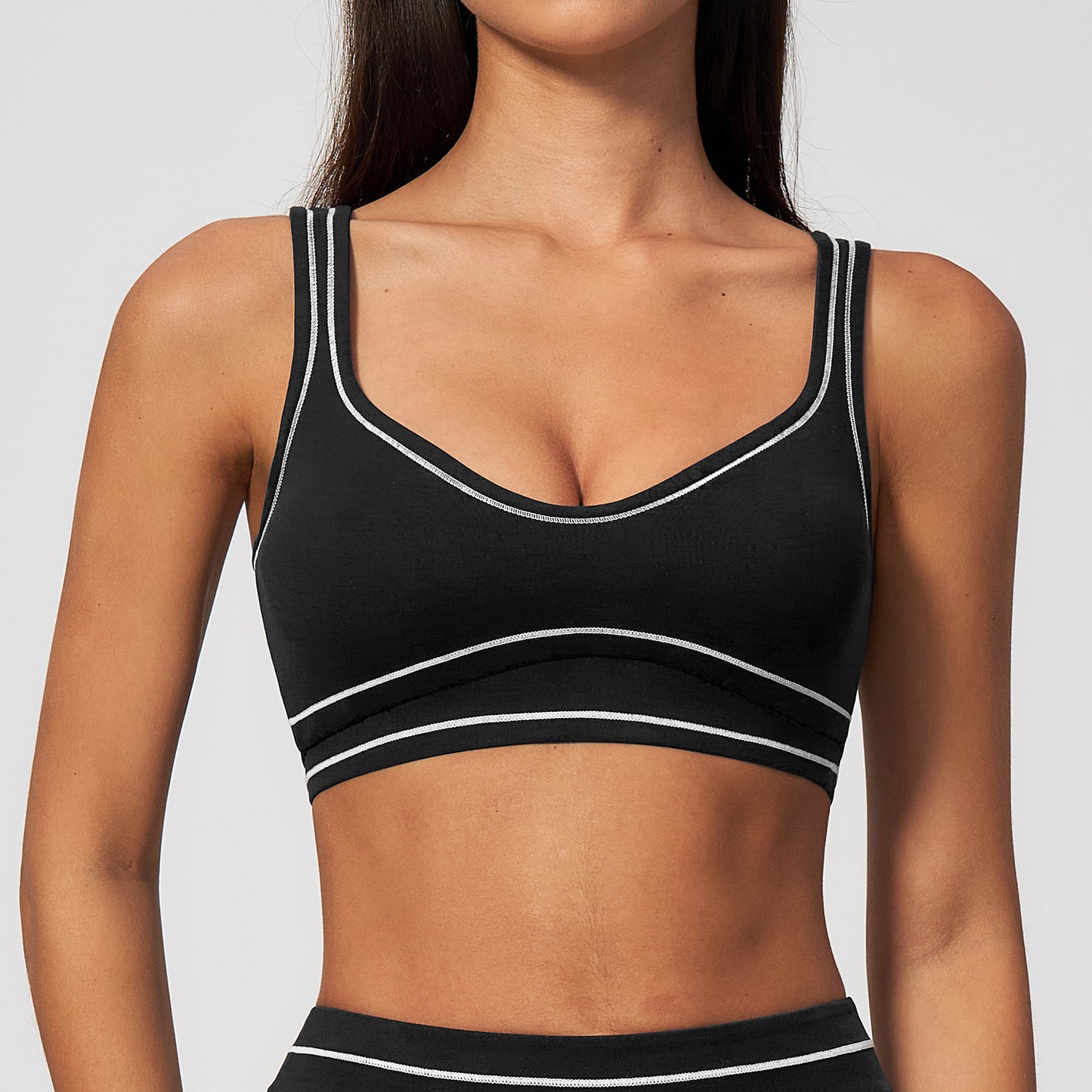 Color Block Yoga Sports Bra