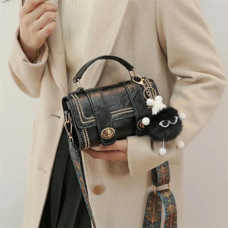 Vintage Handmade Woven Bag Women's Autumn and Winter Homemade diy Material Bag Shoulder Crossbody Bag for Girlfriend