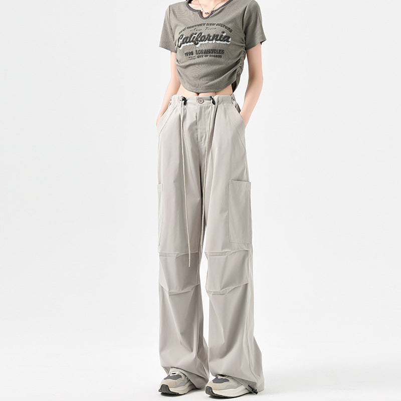 Quick-Drying High Waist Wide Leg Sport Pants