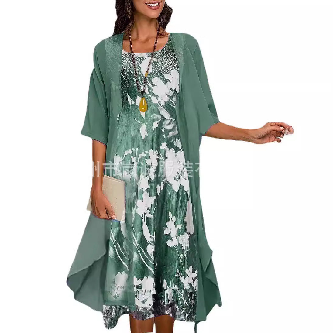 Two-piece chiffon dress set