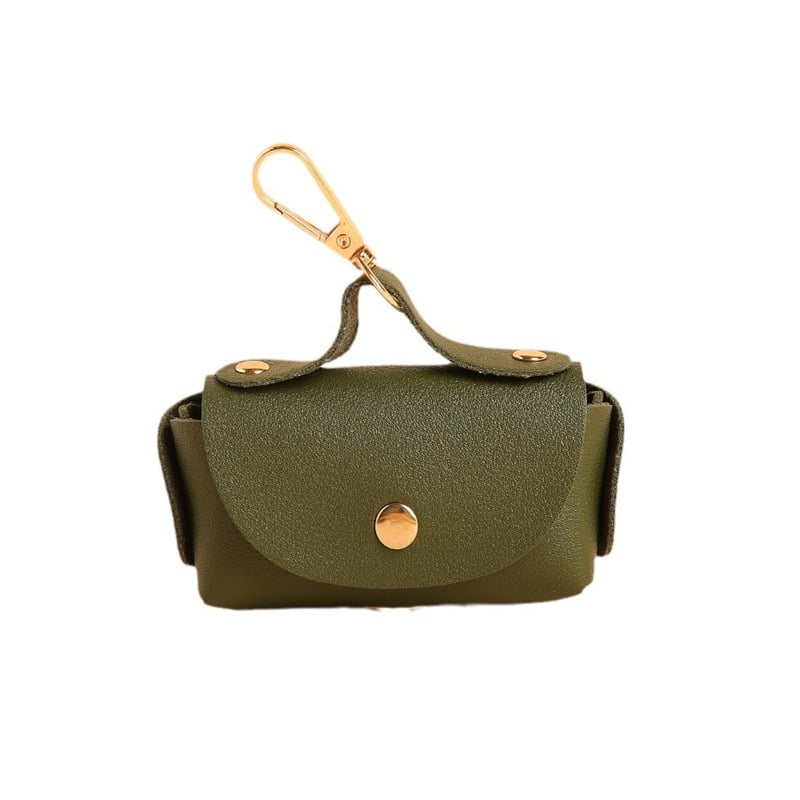 Leather Portable Pet Poop Bag Dispenser Multicolor Dog Poop Bag Storage Bag