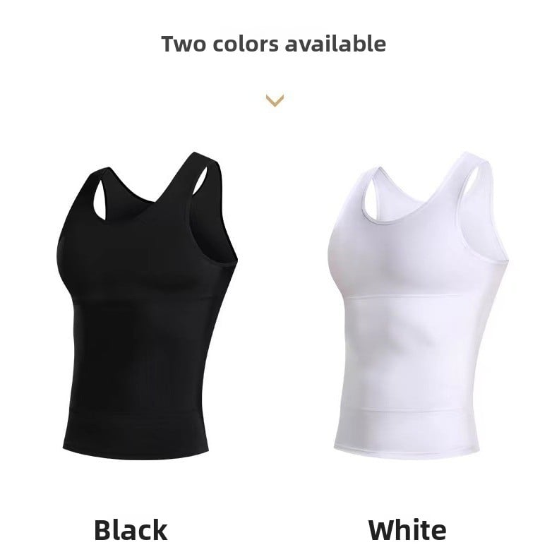 Men should tuck in their abdomen and back