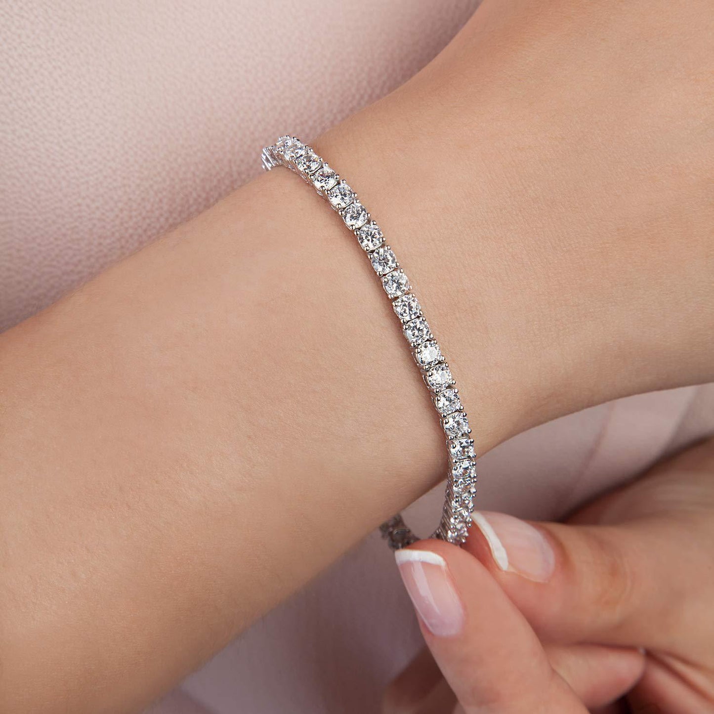 Full Diamond Cut Alloy Bracelet