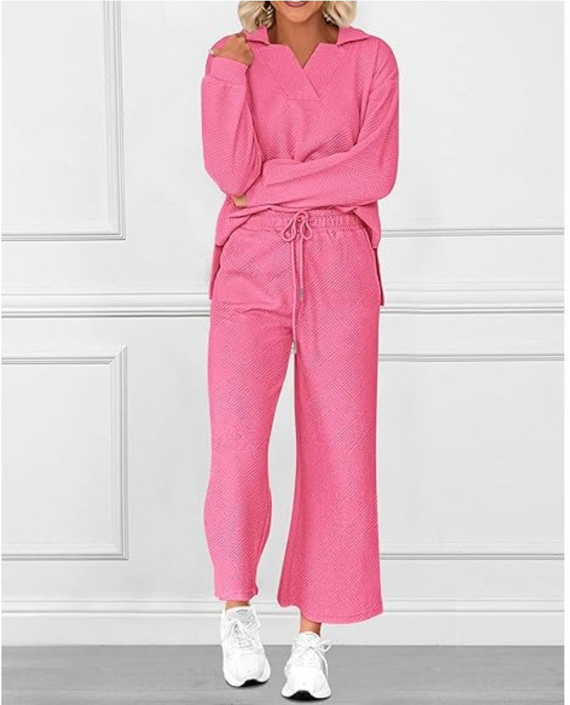 Casual Long-Sleeve Sweatshirt and Pants