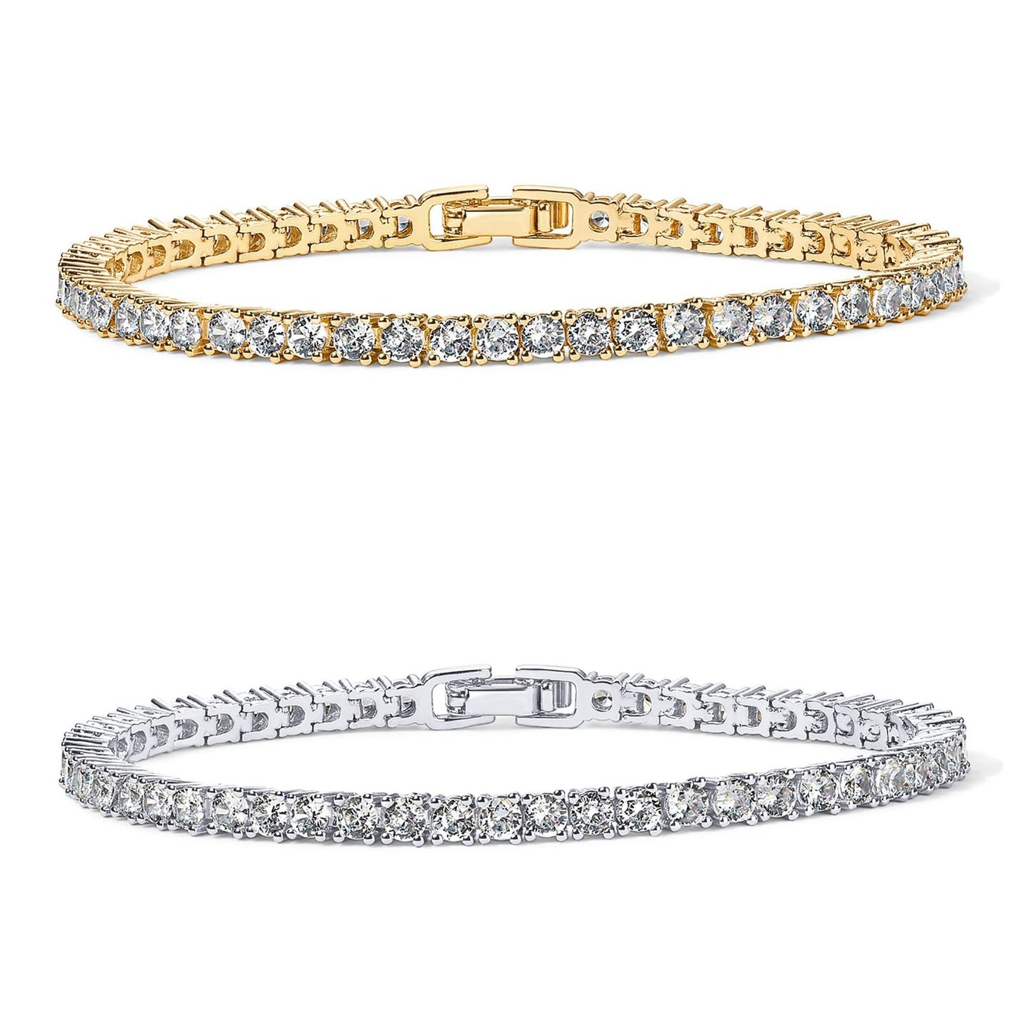 Full Diamond Cut Alloy Bracelet
