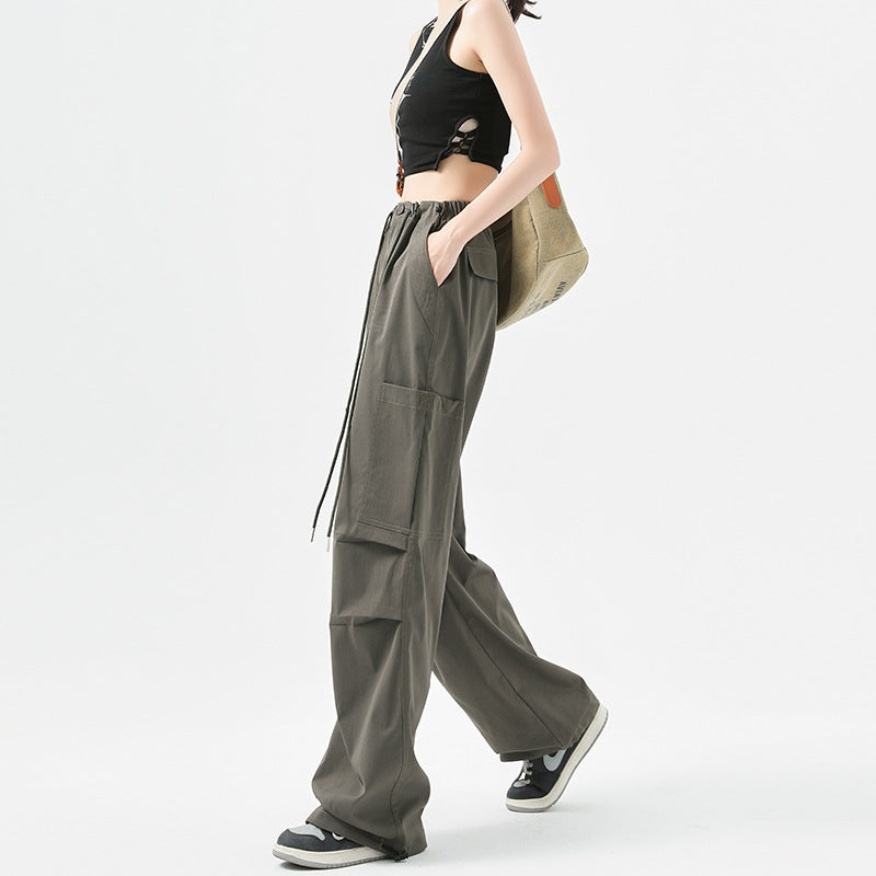 Quick-Drying High Waist Wide Leg Sport Pants