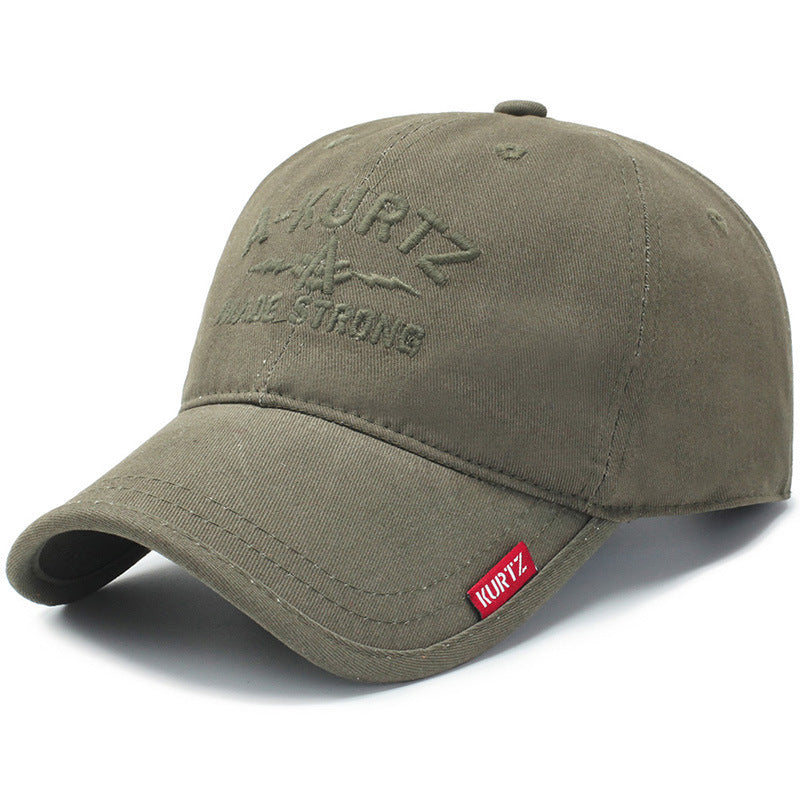 Korean style embroidered baseball cap for men and women