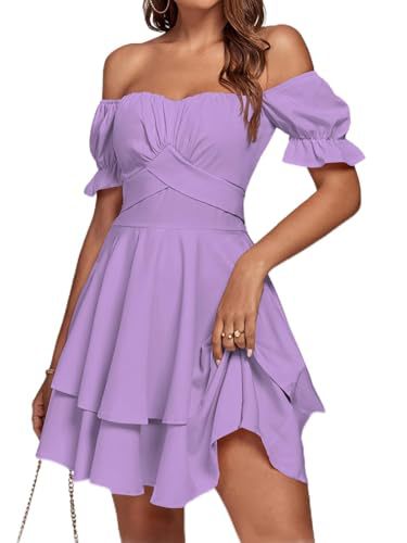 Off-Shoulder Lace-Up Ruffle Formal Gown