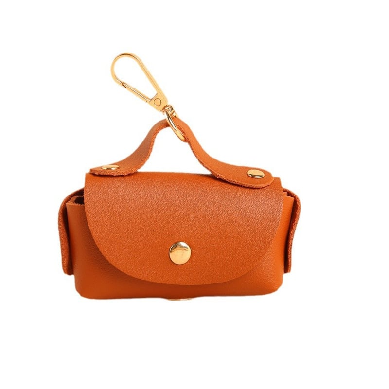 Leather Portable Pet Poop Bag Dispenser Multicolor Dog Poop Bag Storage Bag